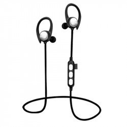 Hook Over the Ear Bluetooth Headset Earbud with MicroSD Music Slot MST7 (Black)